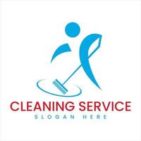 Reinigungsservice-Logo-Design-Vektordatei vektor