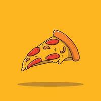Pizza-Eis-Cicon-Illustration. Fast-Food-Sammlung. vektor