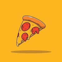 pizza is cicon illustration. snabbmatsinsamling. vektor