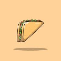 Sandwich-Vektor-Symbol-Illustration, Fast-Food-Sammlung vektor