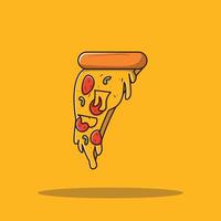 pizza is cicon illustration. snabbmatsinsamling. vektor