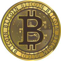 Bitcion, Bitcoin-Kryptowährung, Finanzgeschäft in Bitcoin vektor