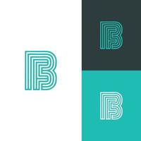 initial fb minimalistisk logotyp designmall vektor