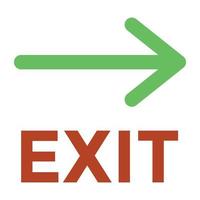 exit arrow koncept vektor