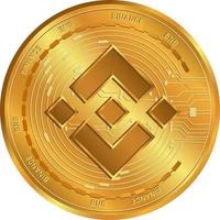 binance bnb kryptowährung goldmünze icon.digitale währung finanziell. vektor