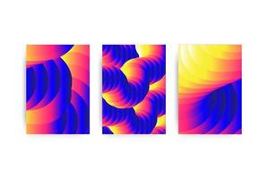 universeller geometrischer farbverlaufspostersatz vektor