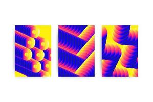 universeller geometrischer farbverlaufspostersatz vektor