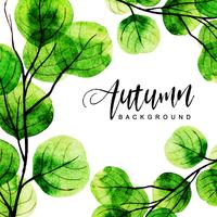 Aquarell Herbst Hintergrund vektor