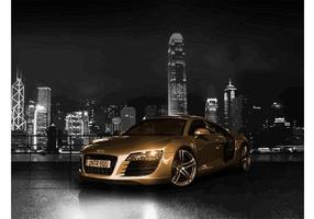 Gold audi r8 vektor