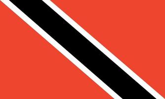 trinidad och tobagos flagga. officiella färger och proportioner. nationella trinidad och tobago flagga. vektor