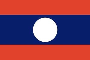 laos flagga. officiella färger och proportioner. laos nationella flagga. vektor
