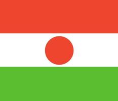 nigers flagga. officiella färger och proportioner. nationella nigers flagga. vektor