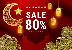 Ramadan Kareem arabische Kalligraphie Verkaufsfahne vektor