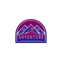 Abenteuer, Natur, Berg-Vektor-Logo-Design. vektor