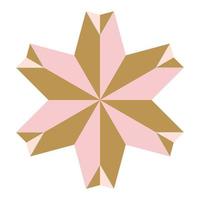 niedlicher Cartoon-Stern im flachen Stil isoliert auf weißem Hintergrund. geometrische Form, Logo, Symbol. vektor