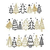 Weihnachtsbäume von Hand zeichnen
