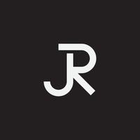 jr monogram design logotyp mall. vektor