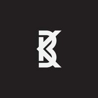 bk- oder kb-monogramm-design-logo-vorlage. vektor