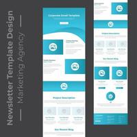 Mehrzweck-Business-E-Mail-Newsletter-Template-Design vektor