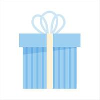 vektorillustration der geschenkbox mit band im flachen karikaturstil. bunte Geschenkbox für Feierlichkeiten vektor
