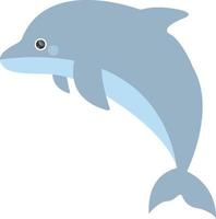niedlicher cartoon lustiger delphin iillustration für kinderbuchmagazin vektor