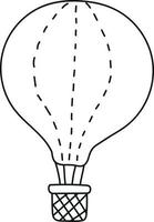 Zeichne einen Ballon im Stil eines Doodle-Ballons in die Luft vektor
