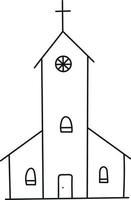 Schlosskirche im Doodle-Stil vektor