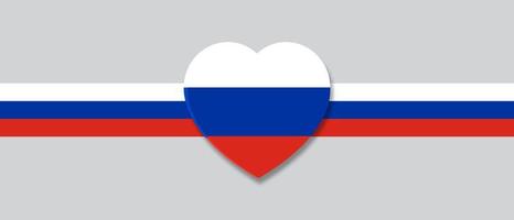 russland herz nationalstreifen flagge. Vektor-Illustration vektor