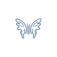 schmetterling symbol logo design konzept vorlage illustration vektor