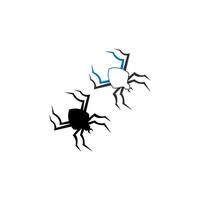 Spider-Logo-Symbol-Design-Konzept-Vorlage-Illustration vektor