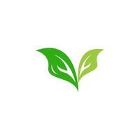 grünes Blatt, natürliche Blatt-Symbol-Logo-Design-Vorlage vektor