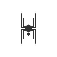 Spider-Logo-Symbol-Design-Konzept-Vorlage-Illustration vektor