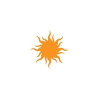 Sonne-Logo-Symbol flache Design-Vektor-Vorlage vektor