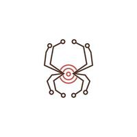 Spider-Logo-Symbol-Design-Konzept-Vorlage-Illustration vektor