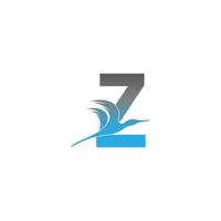 Buchstabe z-Logo mit Pelikan-Vogel-Icon-Design vektor