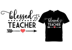 gesegnetes Lehrer-T-Shirt-Design vektor
