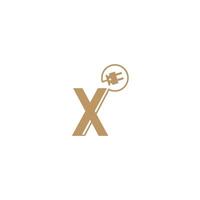 strömkabel bildar bokstaven x logotyp ikon mall vektor
