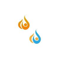 Flamme, Feuer-Symbol-Logo-Design-Vektor-Vorlage vektor