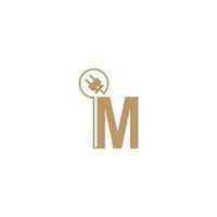 strömkabel bildar bokstaven m logotyp ikon mall vektor