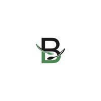 Buchstabe b mit Gabel und Löffel Logo Icon Design Vektor