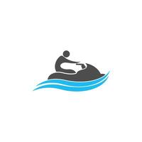 vatten sport ikon logotyp design vektor mall