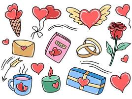 Valentinstag-Symbol-Clip-Art-Sammlung vektor