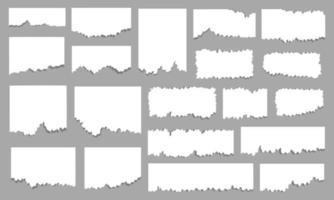 zerrissene zerrissene blätter der papiersammlung vektor