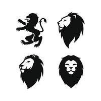 Löwe-Silhouette-Vektordesign für Logo-Symbol
