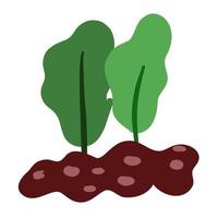 jord med gröna unga groddar. vektor illustration