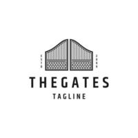 Gate-Logo-Konzept. Designvorlage für flache Symbole vektor