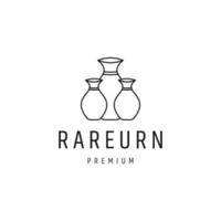 Designvorlage für seltene Urnen-Logo-Symbole vektor