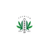 cannabis logotyp ikon tecken symbol design vektor