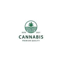 cannabis logotyp ikon tecken symbol design vektor