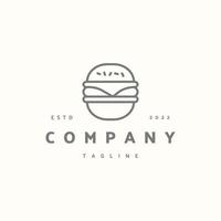 Burger-Premium-Symbol-Zeichen-Symbol. Hipster-Vintage-Logo vektor